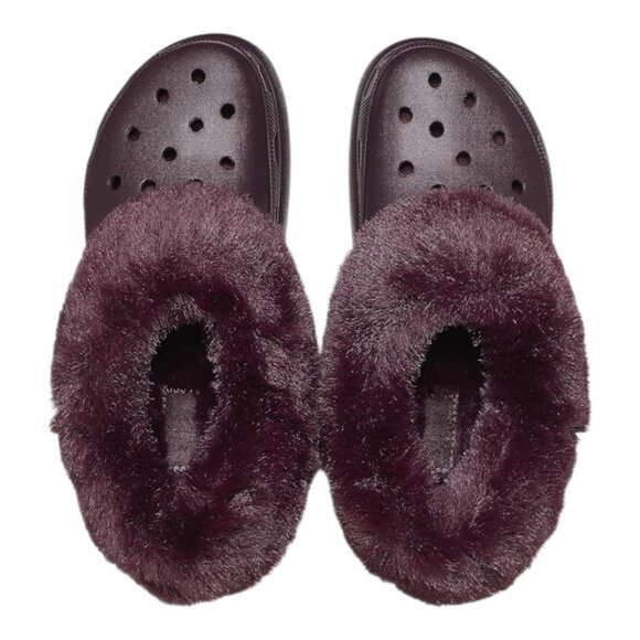 New Crocs Unisex Furever Crush - Dark Cherry - Size Men 5/ Women 7 - Picture 4 of 6